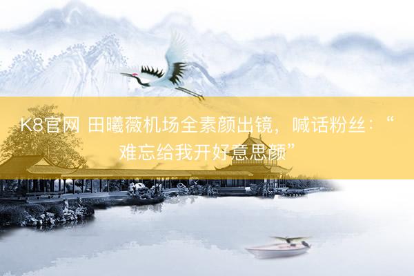 K8官网 田曦薇机场全素颜出镜，喊话粉丝：“难忘给我开好意思颜”
