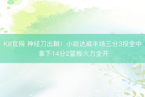 K8官网 神经刀出鞘！小哈达威半场三分3投全中 拿下14分2篮板火力全开