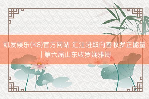 凯发娱乐(K8)官方网站 汇注进取向善收罗正能量 | 第六届山东收罗娴雅周