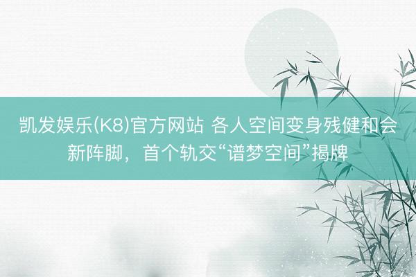 凯发娱乐(K8)官方网站 各人空间变身残健和会新阵脚，首个轨交“谱梦空间”揭牌