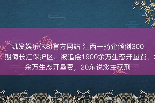 凯发娱乐(K8)官方网站 江西一药企倾倒3000多吨危急废液，期侮长江保护区，被追偿1900余万生态开垦费，20东说念主获刑