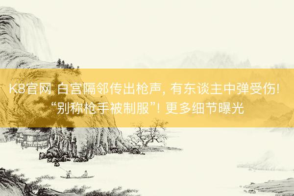 K8官网 白宫隔邻传出枪声, 有东谈主中弹受伤! “别称枪手被制服”! 更多细节曝光