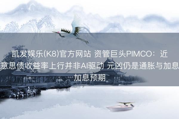 凯发娱乐(K8)官方网站 资管巨头PIMCO：近期好意思债收益率上行并非AI驱动 元凶仍是通胀与加息预期